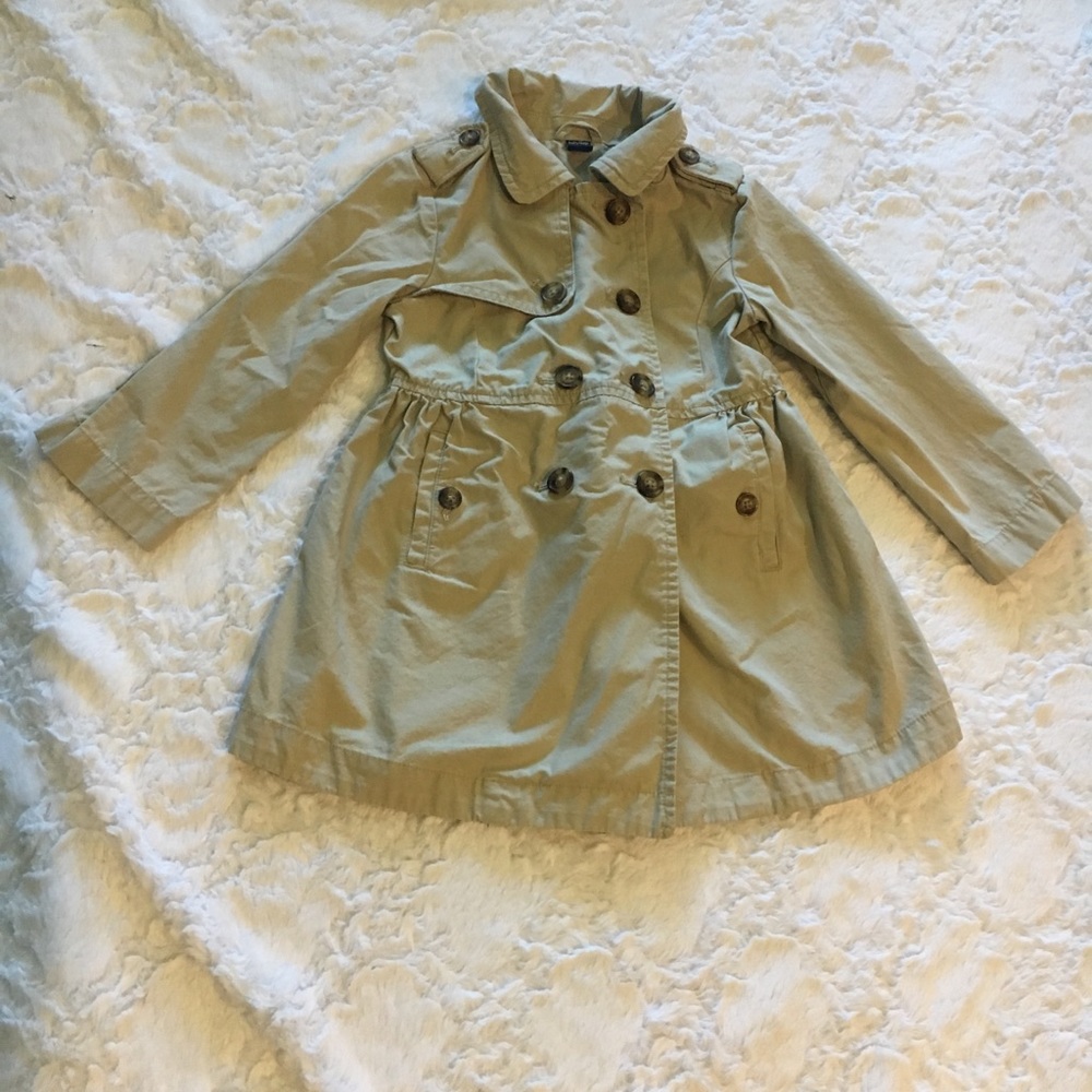 Little girls beige dress coat